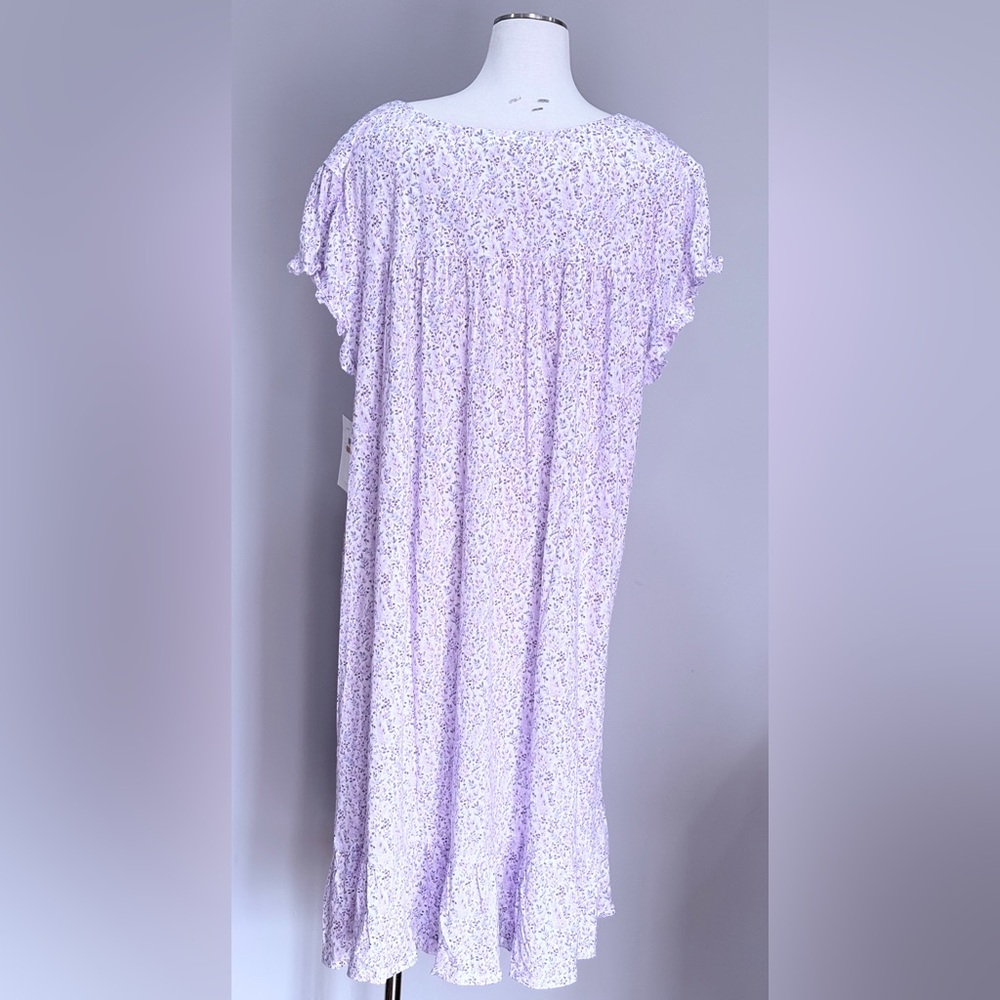 Eileen West Lavender Floral Waltz Cap Sleeve Vintage Inspired Nightgown 3XL NWT - Picture 7 of 9